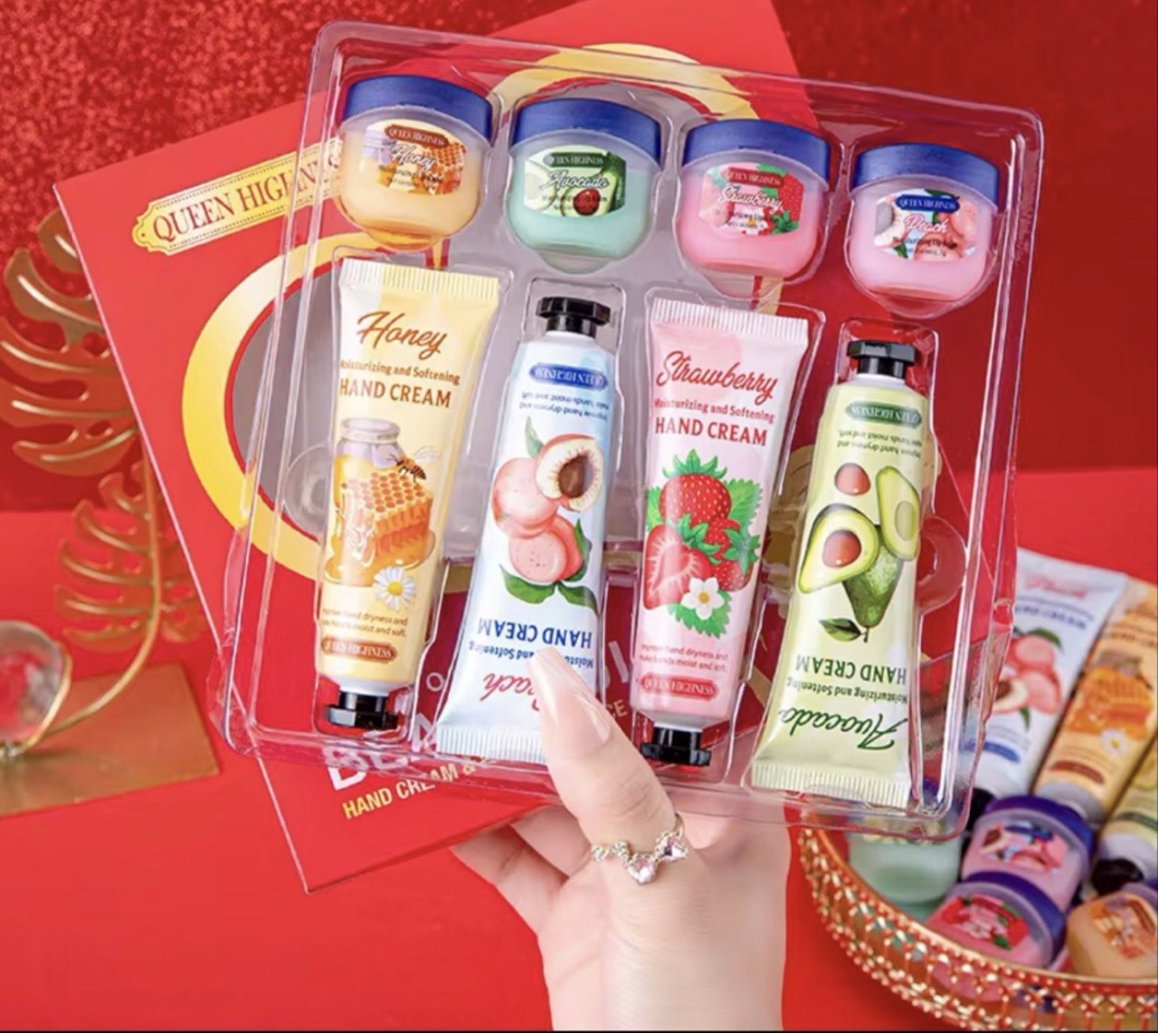 Lip balm with hand cream